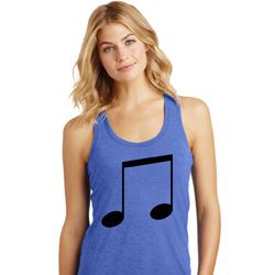 Music 8th Note Ladies Racerback Tank Top Music 8th Note Ladies Racerback Tank Top