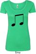 Music 8th Note Ladies Scoop Neck Shirt