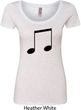Music 8th Note Ladies Scoop Neck Shirt