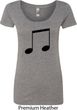 Music 8th Note Ladies Scoop Neck Shirt