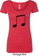 Music 8th Note Ladies Scoop Neck Shirt
