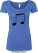 Music 8th Note Ladies Scoop Neck Shirt