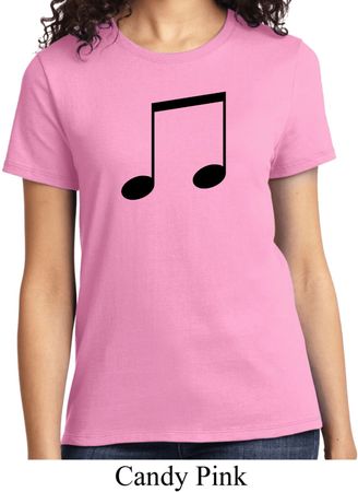 Music 8th Note Ladies Shirt