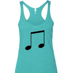 Music 8th Note Ladies Tri Blend Racerback Tank Top Music 8th Note Ladies Tri Blend Racerback Tank Top