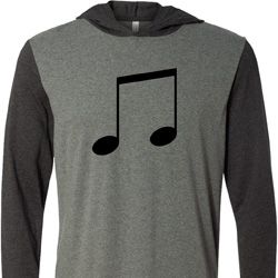 Music 8th Note Lightweight Hoodie Tee Music 8th Note Lightweight Hoodie Tee