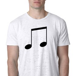 Music 8th Note Mens Burnout Shirt Music 8th Note Mens Burnout Shirt