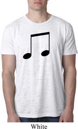 Music 8th Note Mens Burnout Shirt