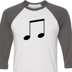 Music 8th Note Mens Raglan Shirt Music 8th Note Mens Raglan Shirt