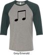 Music 8th Note Mens Raglan Shirt