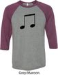 Music 8th Note Mens Raglan Shirt