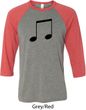 Music 8th Note Mens Raglan Shirt