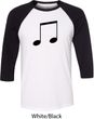 Music 8th Note Mens Raglan Shirt