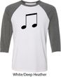 Music 8th Note Mens Raglan Shirt