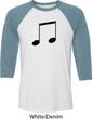 Music 8th Note Mens Raglan Shirt