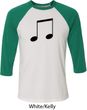 Music 8th Note Mens Raglan Shirt