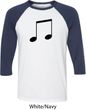 Music 8th Note Mens Raglan Shirt