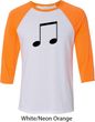 Music 8th Note Mens Raglan Shirt