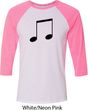 Music 8th Note Mens Raglan Shirt
