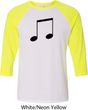 Music 8th Note Mens Raglan Shirt