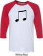 Music 8th Note Mens Raglan Shirt