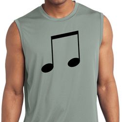 Music 8th Note Mens Sleeveless Moisture Wicking Shirt Music 8th Note Mens Sleeveless Moisture Wicking Shirt