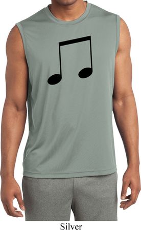 Music 8th Note Mens Sleeveless Moisture Wicking Shirt