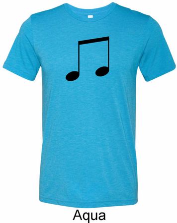 Music 8th Note Mens Tri Blend Crewneck Shirt