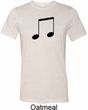Music 8th Note Mens Tri Blend Crewneck Shirt