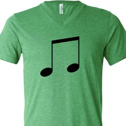 Music 8th Note Mens Tri Blend V-neck Shirt Music 8th Note Mens Tri Blend V-neck Shirt