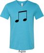 Music 8th Note Mens Tri Blend V-neck Shirt