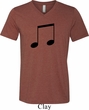 Music 8th Note Mens Tri Blend V-neck Shirt
