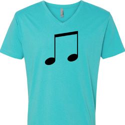 Music 8th Note Mens V-Neck Shirt Music 8th Note Mens V-Neck Shirt