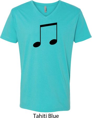 Music 8th Note Mens V-Neck Shirt