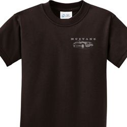 Mustang with Grill Pocket Print Kids Ford Shirts