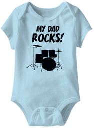 My Dad Rocks! Funny Baby Romper Light Blue Infant Babies Creeper My Dad Rocks! Funny Baby Romper Light Blue Infant Babies Creeper