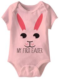 My First Easter Bunny Funny Baby Romper Light Pink Infant Babies Creeper My First Easter Bunny Funny Baby Romper Light Pink Infant Babies Creeper