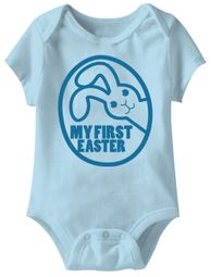 My First Easter Funny Baby Romper Light Blue Infant Babies Creeper My First Easter Funny Baby Romper Light Blue Infant Babies Creeper