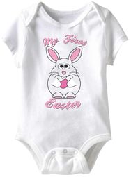 My First Easter Funny Baby Romper White Infant Babies Creeper My First Easter Funny Baby Romper White Infant Babies Creeper