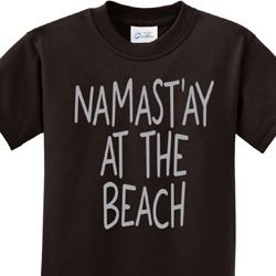 Namast'ay at the Beach Kids Yoga Shirts