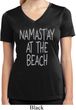 Namastay at the Beach Ladies Moisture Wicking V-neck Shirt