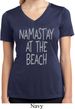 Namastay at the Beach Ladies Moisture Wicking V-neck Shirt