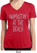 Namastay at the Beach Ladies Moisture Wicking V-neck Shirt