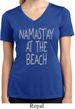 Namastay at the Beach Ladies Moisture Wicking V-neck Shirt