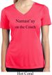 Namastay Home on the Couch Ladies Moisture Wicking V-neck Shirt