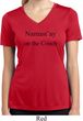 Namastay Home on the Couch Ladies Moisture Wicking V-neck Shirt