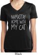 Namastay Home with My Cat Ladies Moisture Wicking V-neck Shirt