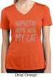 Namastay Home with My Cat Ladies Moisture Wicking V-neck Shirt