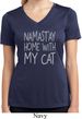 Namastay Home with My Cat Ladies Moisture Wicking V-neck Shirt