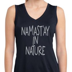 Namastay in Nature Ladies Sleeveless Moisture Wicking Shirt