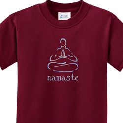 Namaste Lotus Pose Kids Yoga Shirts